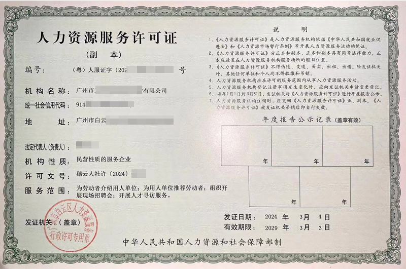 人力資源服務許可證代辦